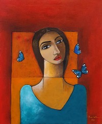 Kausar Bhatti, 16 x 20 Inch, Acrylic on Canvas, Figurative Painting, AC-KSR-001